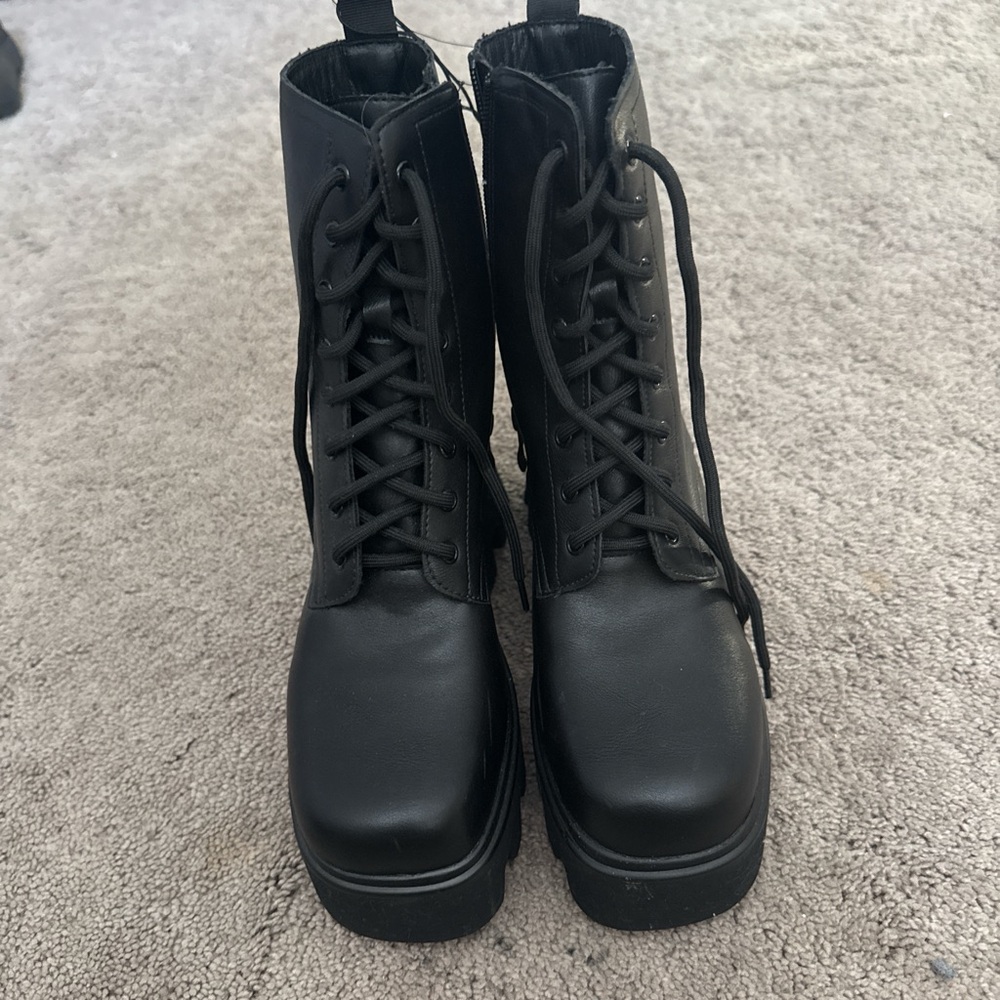 Forever 21 Black Combat Boots